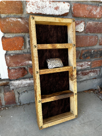 Western 4 Buckle Display Case | Cowboy Belt Buckle Holder, Cow Print
