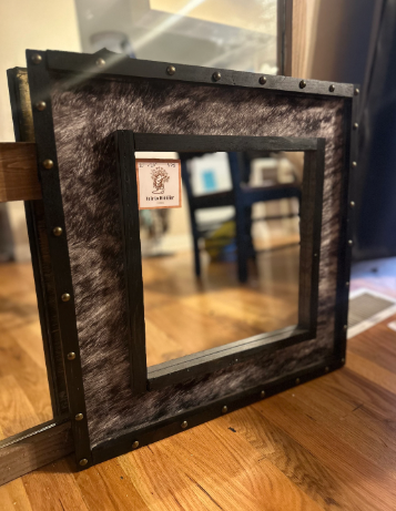 20"x20" Cow Print Mirror
